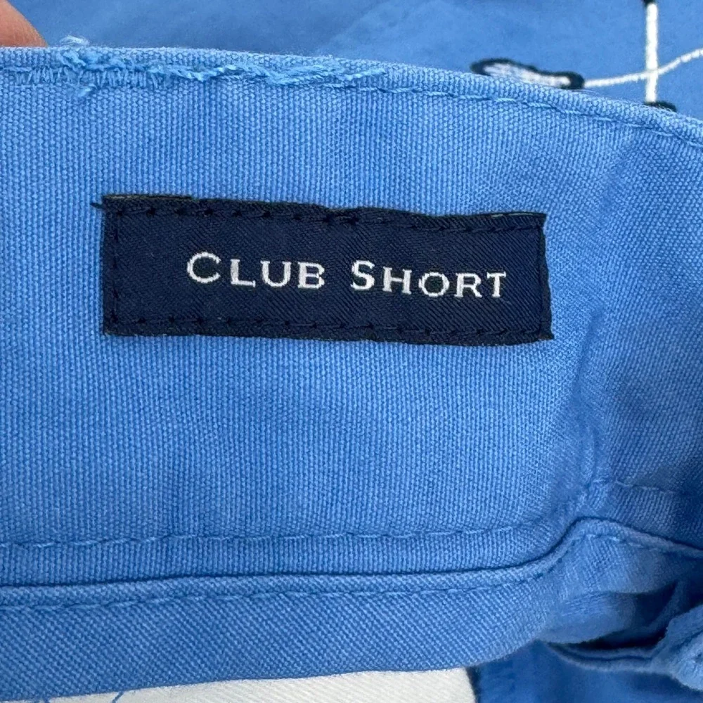 Vineyard Vines Mens 35 Blue Lacrosse Stick Embroidered Classic Club Shorts NWT